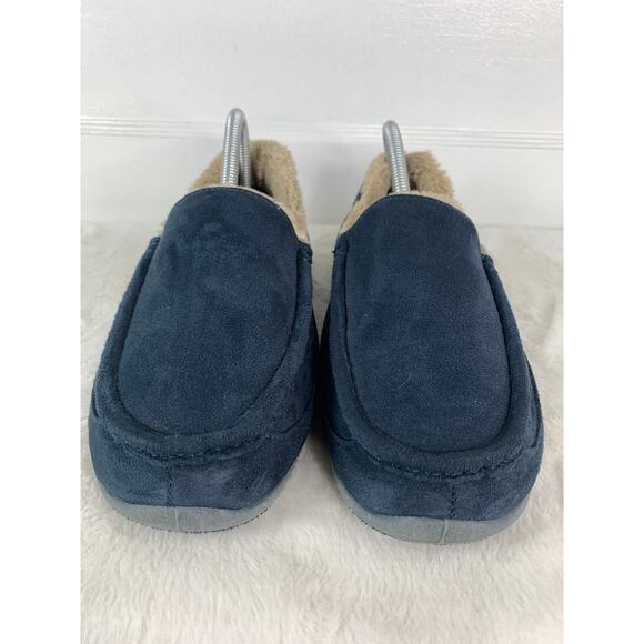 Deer Stags Men's LIL SPUN Moccasin Slippers Navy Blue Size 7 - Picture 2 of 8